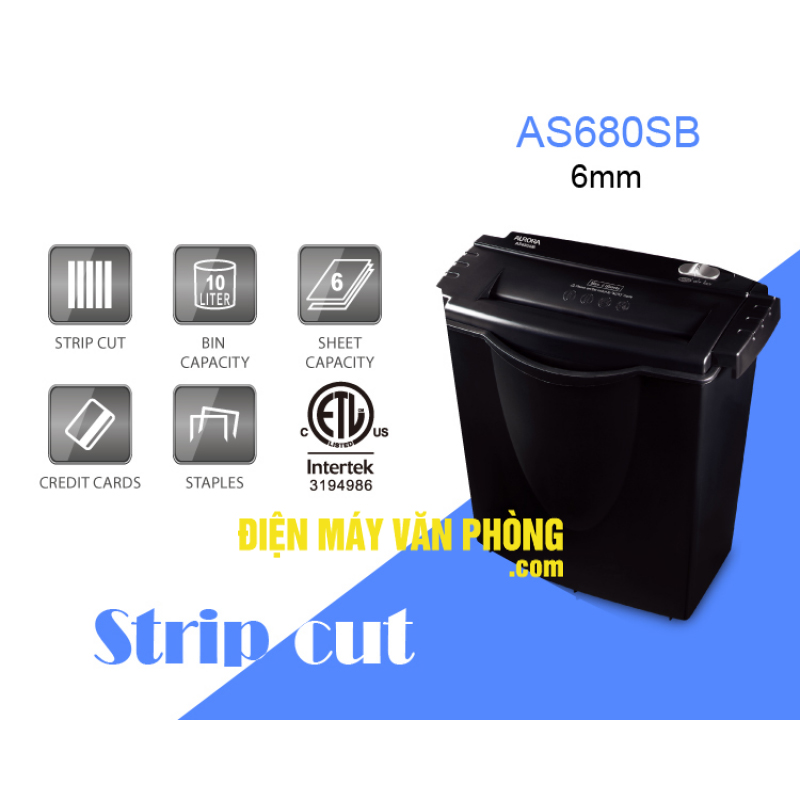 Máy hủy tài liệu AURORA AS680SB