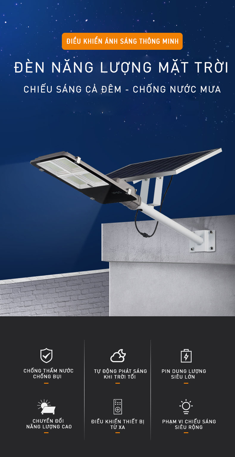 Đèn Đường Năng Lượng Mặt Trời Solar Light Đèn Đường Năng Lượng Mặt Trời Solar Light